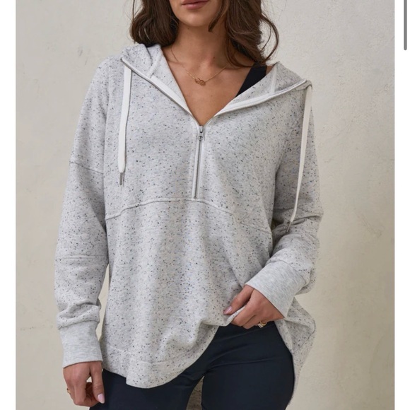Bae. The Label Run With Me Heather Gray Zip-Up Hoodie - Picture 2 of 7